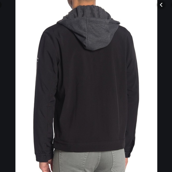 NWT $235 Michael Kors Midweight Hooded Jacket in Black - size XL! - Picture 2 of 3